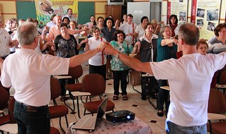 Cerca de 50 pessoas participaram do momento, entre sócios, representantes das equipes paroquiais e secretariado executivo.