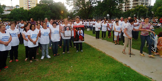 Missionários também participaram da celebração na praça.