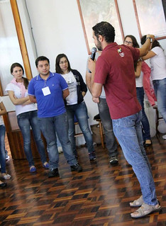 Momentos de pregação foram realizados durante o encontro.